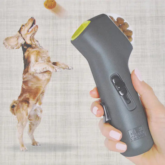 Automatic dog treat launcher – interactive pet feeder toy shooting dog snacks for training, play, and fun exercise