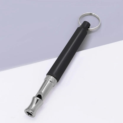 Adjustable ultrasonic dog training whistle with key chain – professional pet obedience and recall tool