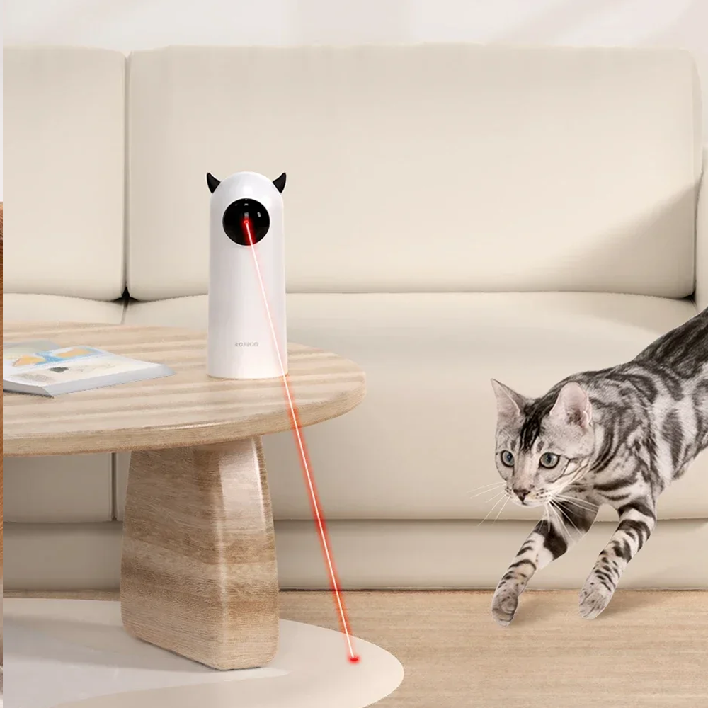 Automatic cat laser toy – smart interactive laser pointer for cats indoor play and exercise