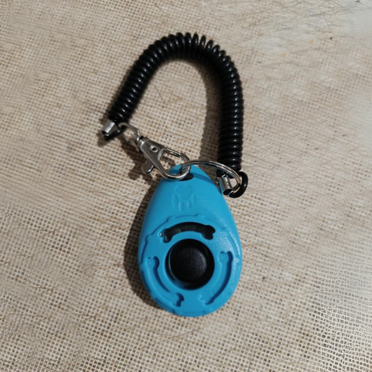 Dog training clicker with wrist strap – pet obedience training tool for positive reinforcement